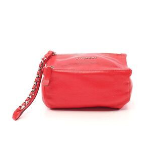 Givenchy Pandora Clutch bag Leather Red Authentic